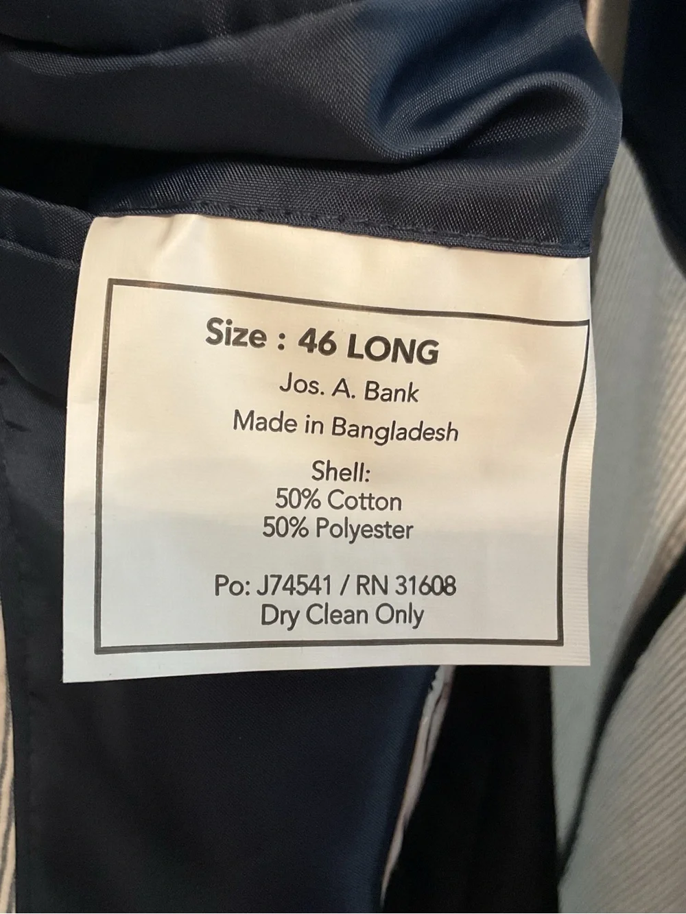 Jos. A. Bank Light Blue Seersucker Sport Coat - Two-Button Blazer